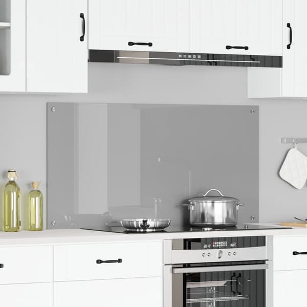Köksskydd Ljusgrå 120 x 60 cm härdat glas