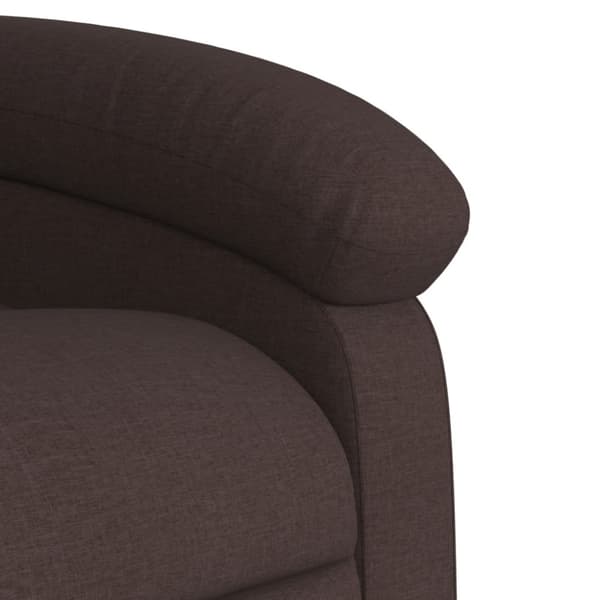 Massagefåtölj mörkbrun tyg