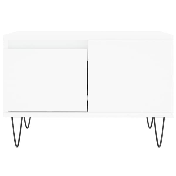 Soffbord vit 55x55x36,5 cm konstruerat trä