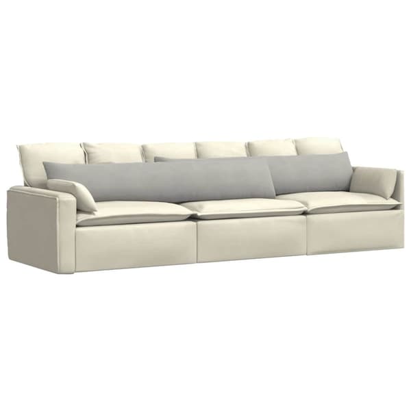 Sofakuddar 2 pcs Ljusgrå 200 x 40 cm tyg