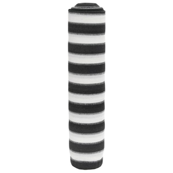 Insynsskyddsnät antracit och vit 1x10 m HDPE 150 g/m²