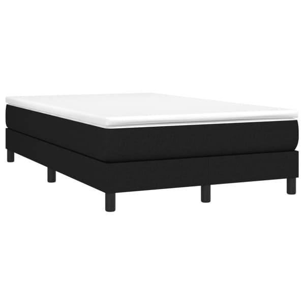 Boxspring-sängram svart 120x200 cm tyg