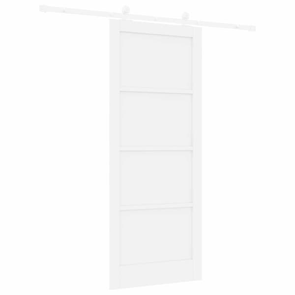 Skjutdörr 86 x 211 cm Konstruerat trä Vit