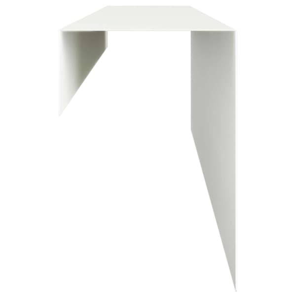 Topprofil för rabattkant 2 st 100 x 10 x 15 cm Stål Vit