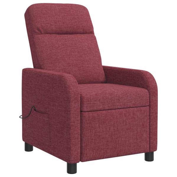 Massagefåtölj Vinröd Tyg