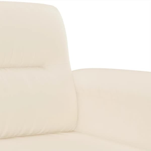 Soffgrupp med kuddar 3 delar Beige mikrofibertyg