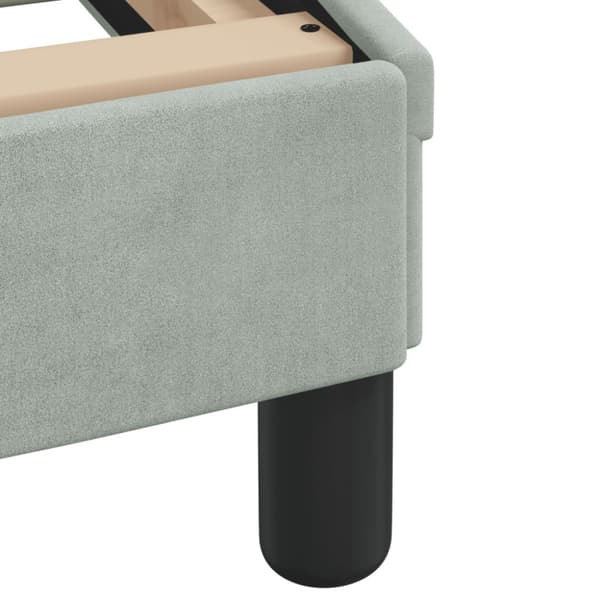 Bed Frame "Dover" Light Grey 160x200 cm Velvet