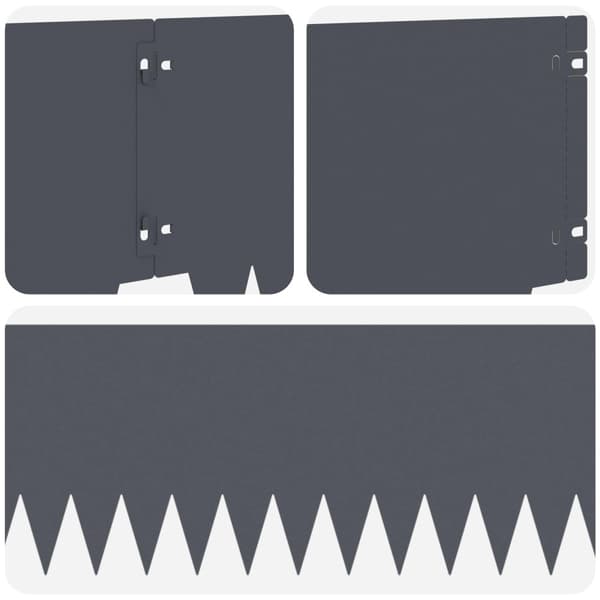Kant för gräsmatta 20 pcs 103 x 25 cm metall Antracit