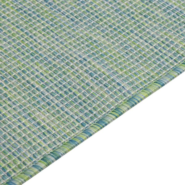Utomhusmatta plattvävd 80x150 cm turkos