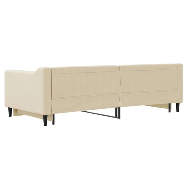 Dagbädd utdragbar gräddvit 90x200 cm tyg