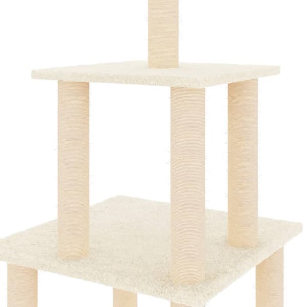 Klösträd med sisalpelare gräddvit 111 cm