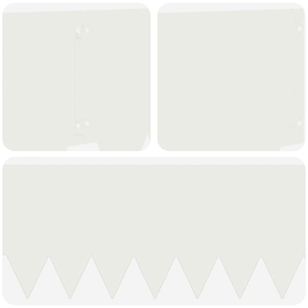 Kant för gräsmatta 10 pcs 103 x 30 cm metall Vit