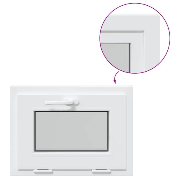 Tilt källarfönster RISOR 55 x 45 cm PVC och klart glas