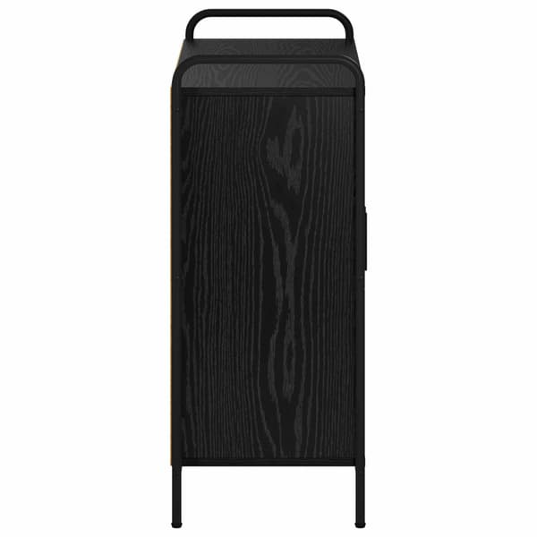 Sideboard Svart ek 97 x 33 x 81 cm Konstruerat trä