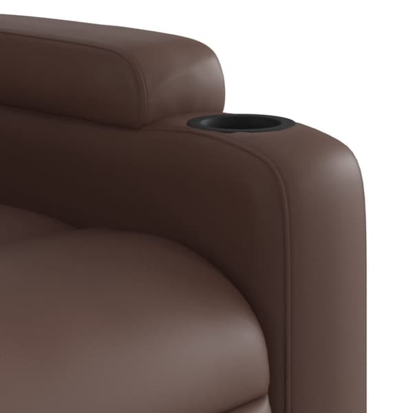 Reclinerfåtölj brun konstläder