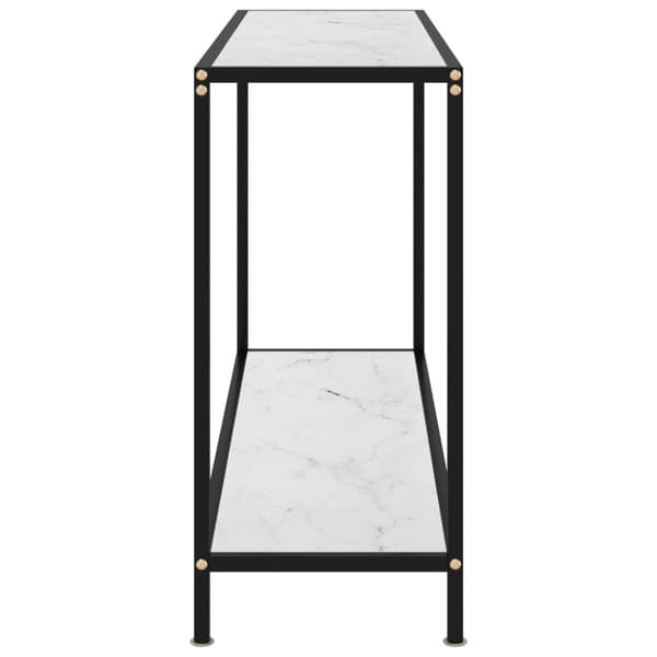 Konsolbord vit 120x35x75 cm härdat glas