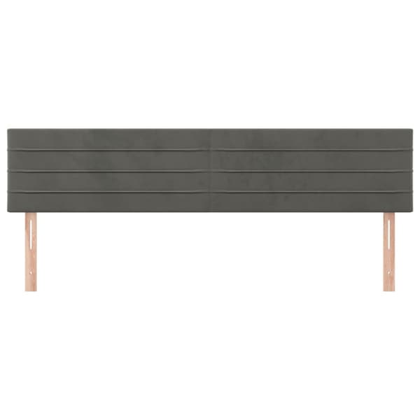 Sänggavlar mörkgrå 160x5x78/88 cm sammet