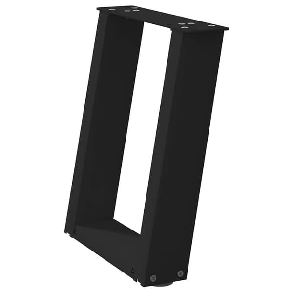 Soffbordsben U-formade 2 st svarta 28x(42-43) cm stål