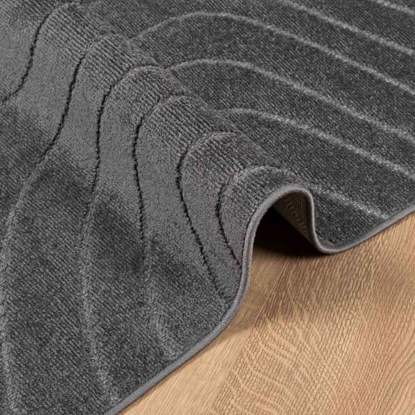Områdesmattor PALMERAS Antracit 200 x 140 cm Polyester