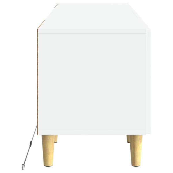 LED TV-skåp Vit Konstruerat trä
