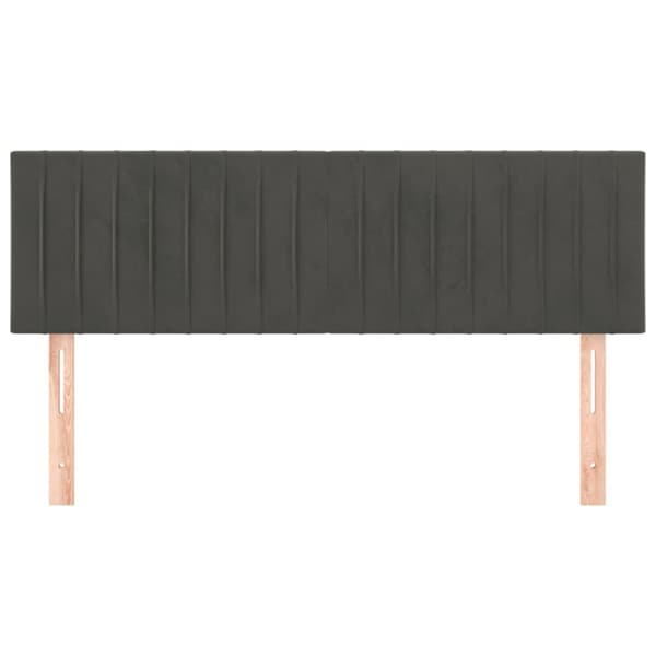 Sänggavlar mörkgrå 144x5x78/88 cm sammet
