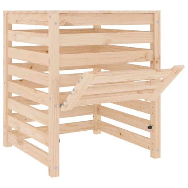Kompostlåda 63,5x63,5x77,5 cm massiv furu