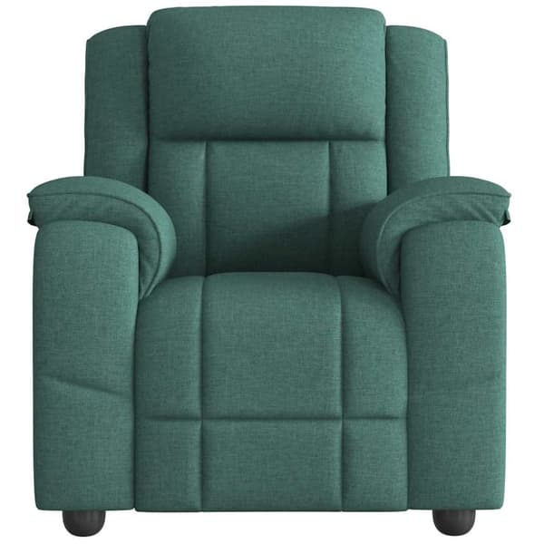 Reclinerfåtölj mörkgrön tyg