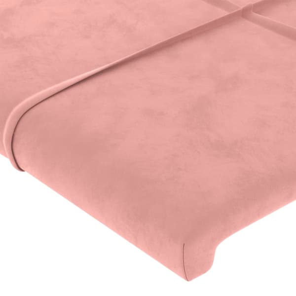 Sänggavel LED grön 183x16x118/128 cm sammet