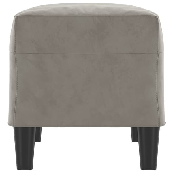 Bänk ljusgrå 70x35x41 cm sammet