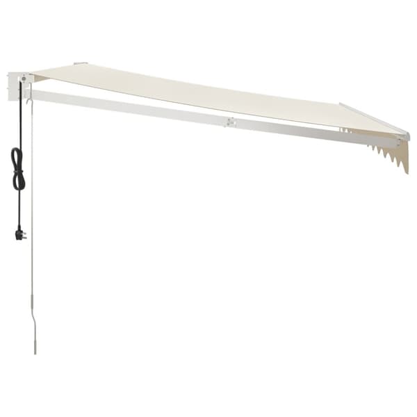Automatisk infällbar markis gräddvit 3,5x2,5 m