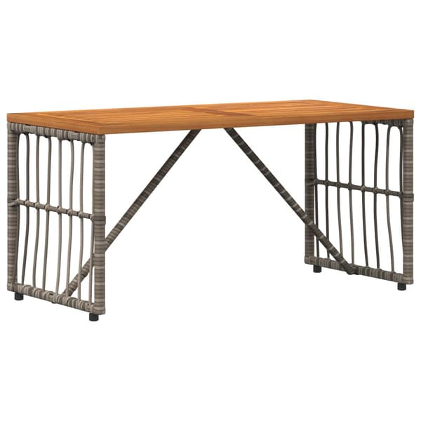 Utemöbelset 4 pcs Svart och Mörkgrå Stål och poly rattan