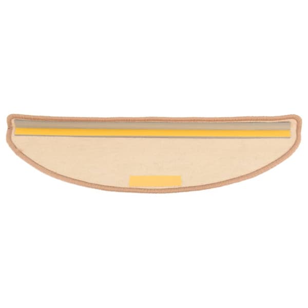 Trappmattor 15 st 65x21x4 cm ljusbruna halvrunda stora