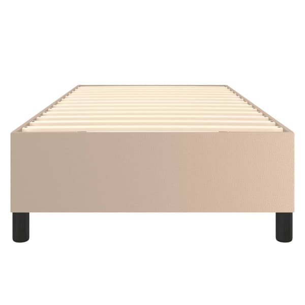 Boxspring-sängram cappuccino 90x190 cm konstläder