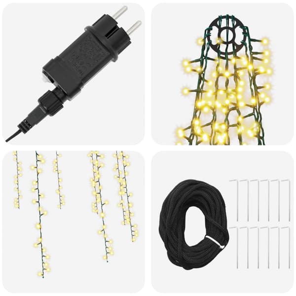 Julgransbelysning med 12 LED-lampor 2004 LED-lampor Varmvit