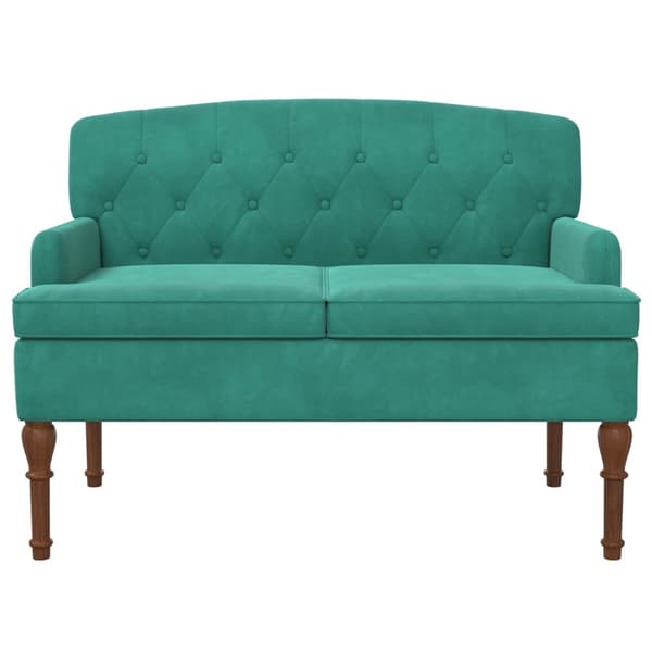 Loveseat med knapprapport Turkos 111 x 65 x 79 cm Sammet