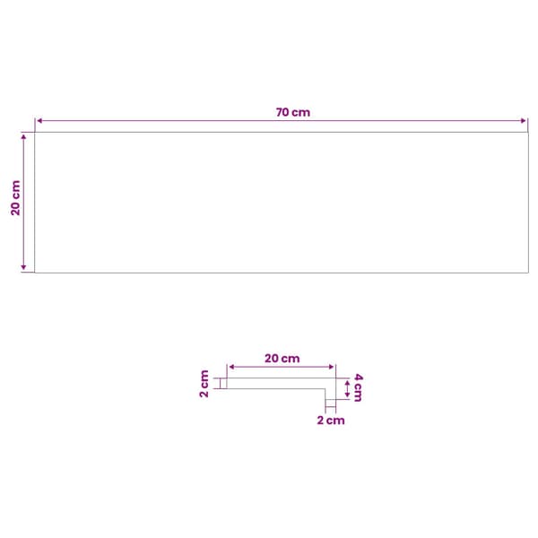 Fönsterbrädor 2 st Brun 70 x 20 x 2 cm Massivt Ekträ