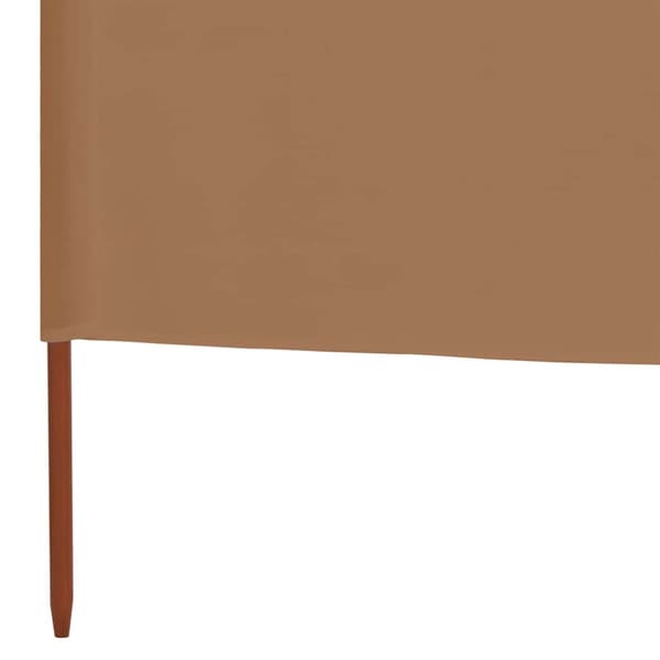 Vindskydd 5 paneler tyg 600x160 cm taupe