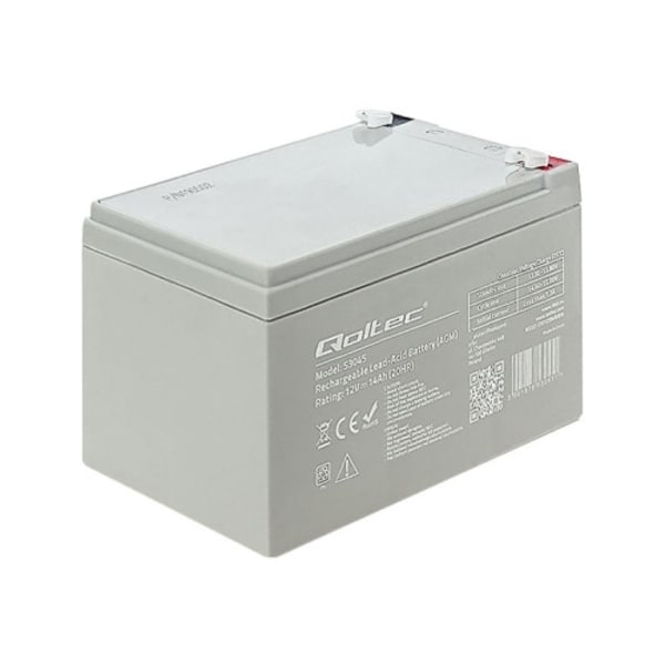 Qoltec - UPS-batteri - Bly-syra - 14 Ah