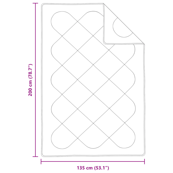 Sommar Duvet Vit 202 x 136 x 3 cm Polyester