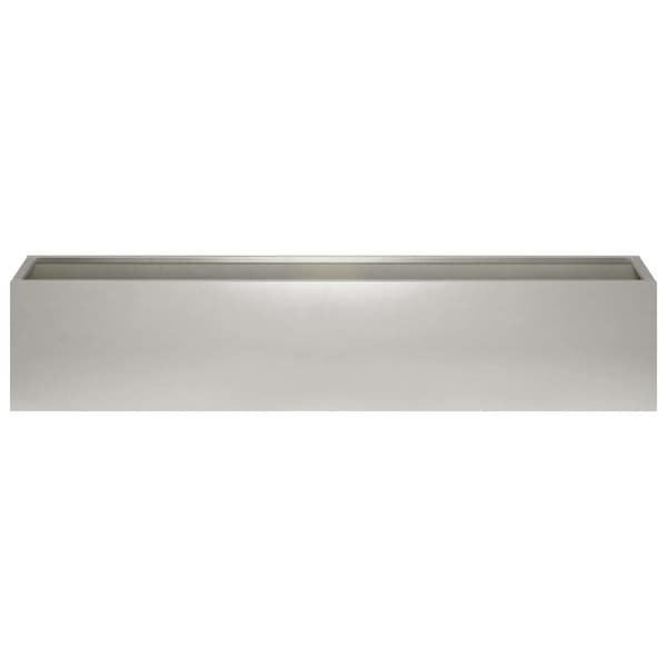Trädgårdsplanterare 2 st Silver 80 x 20 x 20 cm Rostfritt stål