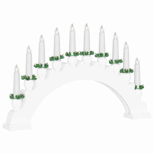 Julbåge med 10 LED-ljus 3 st LED-lampor Varmvit 47 x 5 x 29 cm