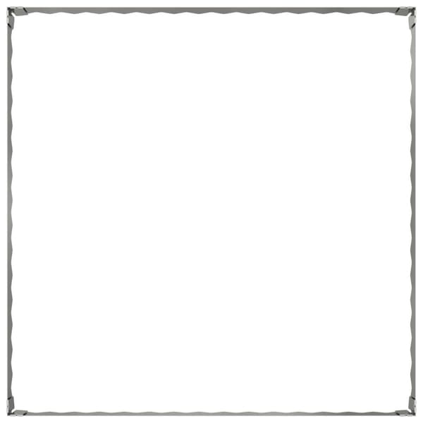 Kant för gräsmatta 4 pcs 100 x 100 x 20 cm Stål Silver
