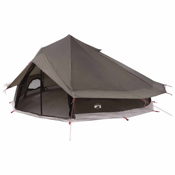 Tipi Tält Brun Grå 800 x 800 x 430 cm Polyester och Stål