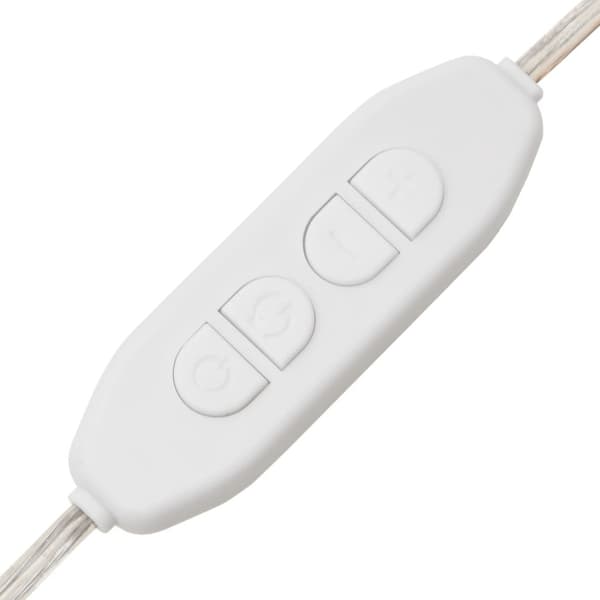Sminkbord LED vit högglans konstruerat trä