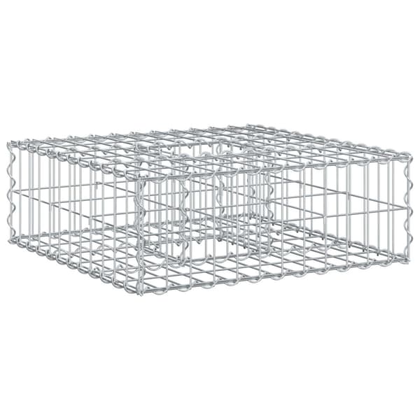 Gabion upphöjd säng Silver