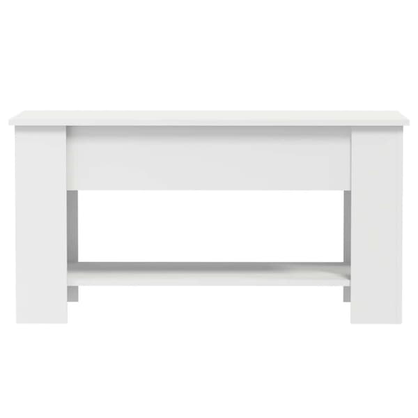 Soffbord vit 101x49x52 cm konstruerat trä