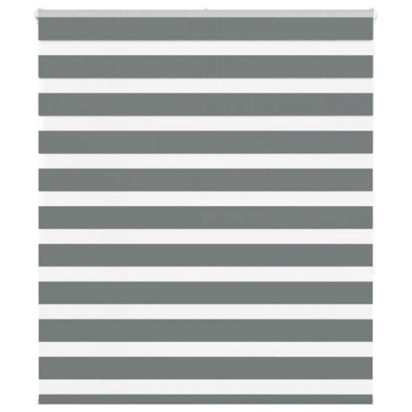 Rullgardin zebra mörkgrå 120x150 cm tyg bredd 115,9cm polyester