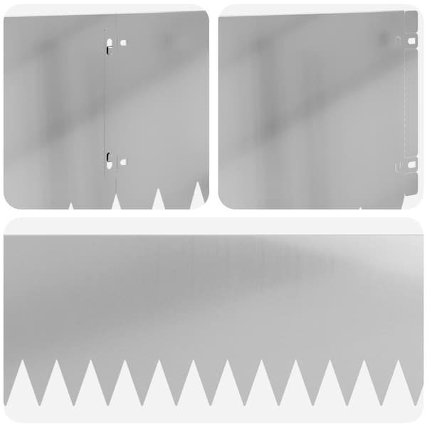 Kant för gräsmatta 20 pcs 103 x 25 cm Stål Silver