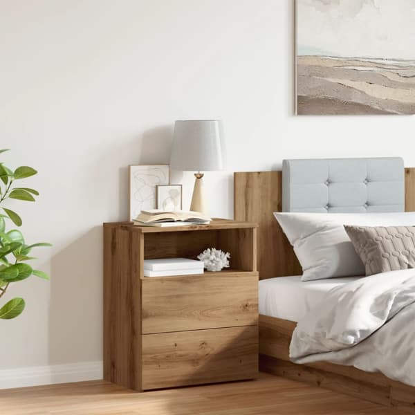 Sängbord artisan ek 50x32x60cm konstruerat trä