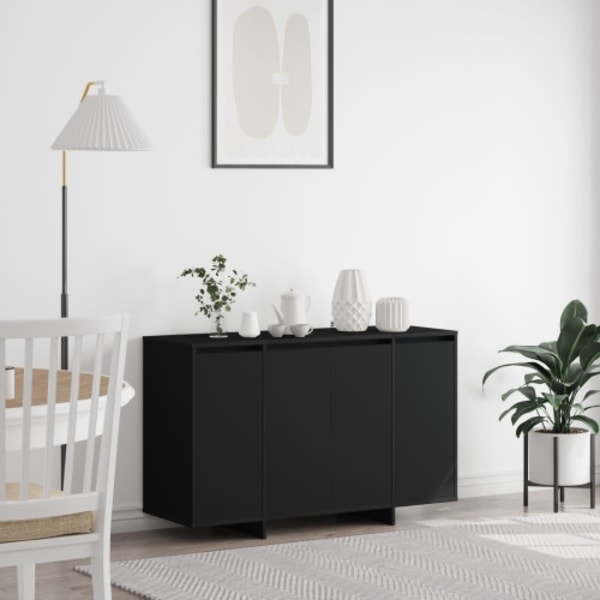 Svart Sideboard Svart Konstruerat trä 120 x 41 x 75 cm